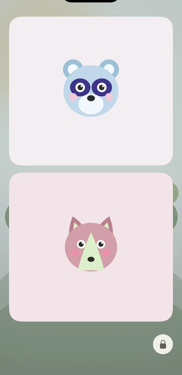 Der Start der App: Gruvi und Fanki als zwei große Gesichter